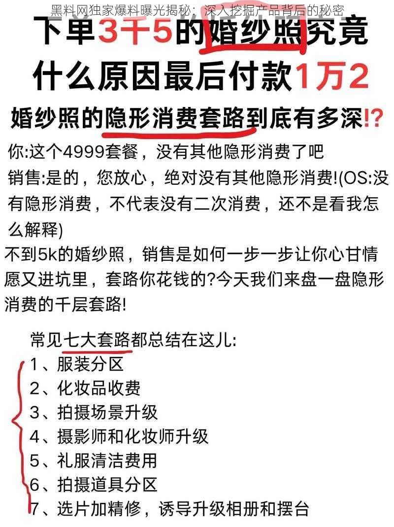 黑料网独家爆料曝光揭秘:深入挖掘产品背后的秘密