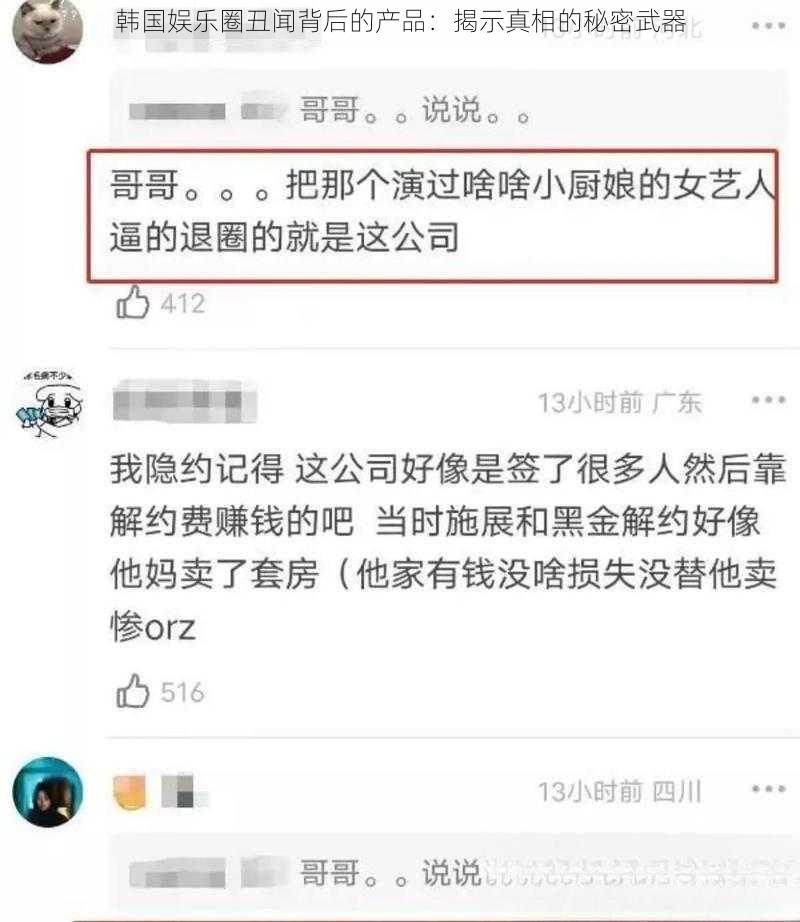 韩国娱乐圈丑闻背后的产品:揭示真相的秘密武器